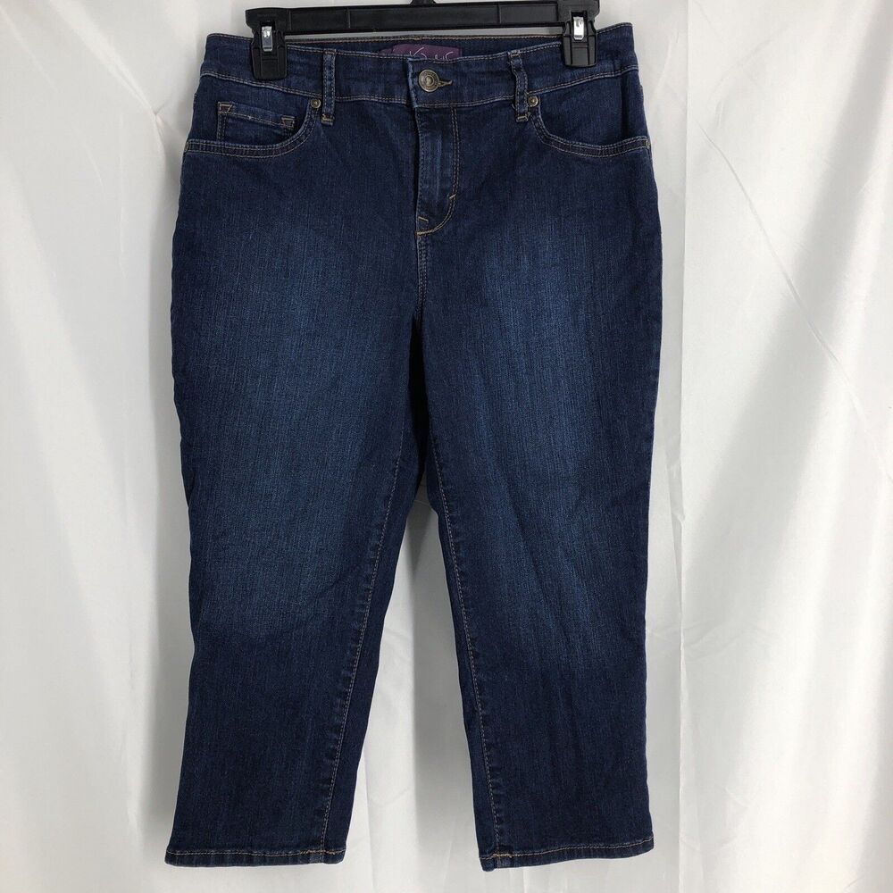 Gloria Vanderbilt Lorelai Skimmer Capri Casual Shorts Blue Size 6